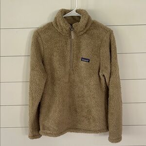 Patagonia Tan Sherpa Quarter-Zip Fleece Pullover